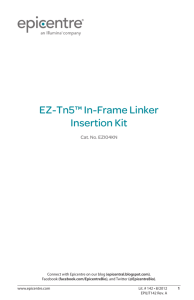 Protocol for EZ-Tn5™ In-Frame Linker Insertion Kit