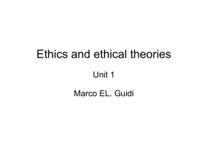Ethics and ethical theories