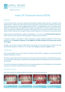 Index Of Treatment Need (IOTN)