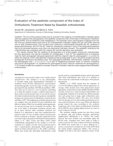 Evaluation of the aesthetic component of the Index of Orthodontic
