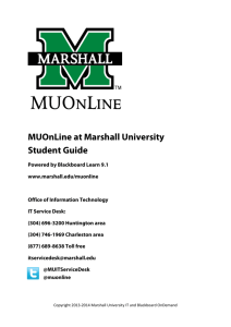 MUOnLine at Marshall University Student Guide