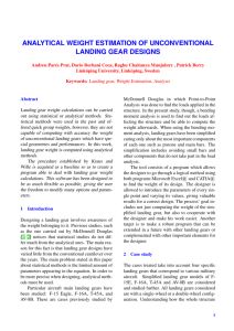 analytical weight estimation of unconventional landing gear