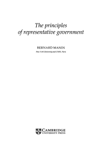 The principles of representative government