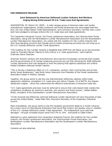Joint Statement by American Softwood Lumber Industry And