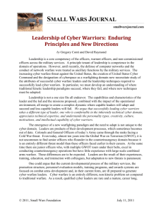 Leadership of Cyber Warriors: Enduring Principles and New Directions