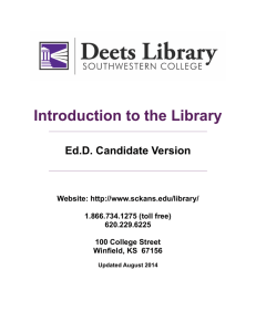 EdD Candidates - Deets Library