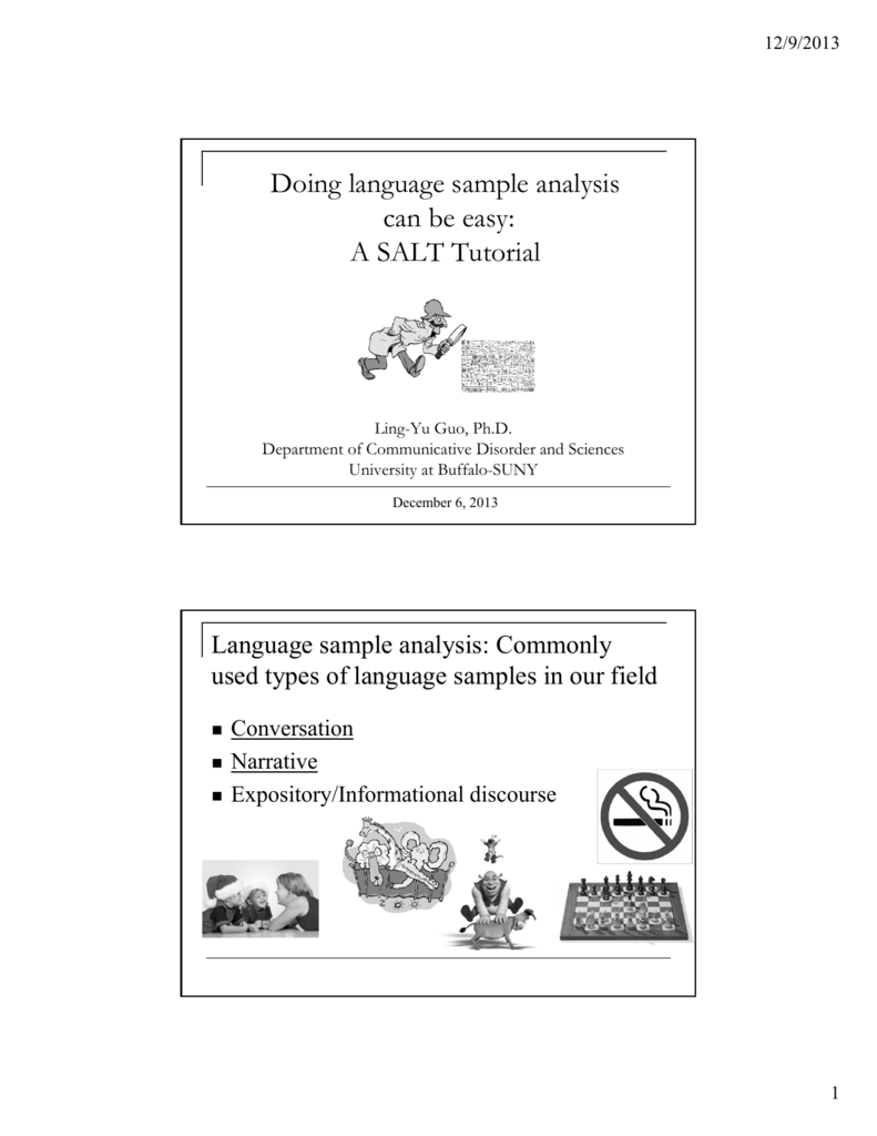 Language Sample Analysis