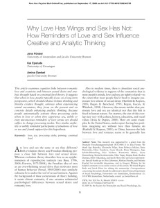 Why Love Has Wings and Sex Has Not - Ruhr