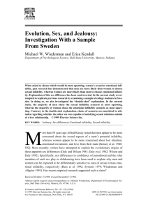 Evolution, Sex, and Jealousy: Investigation With a Sample From