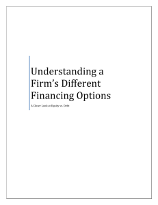 Understanding a Firm's Different Financing Options