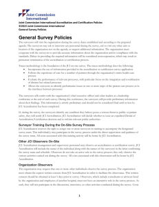 General Survey Policies - Joint Commission International