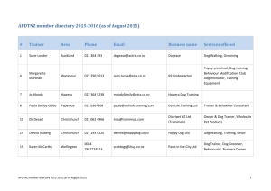 APDTNZ member directory 2015