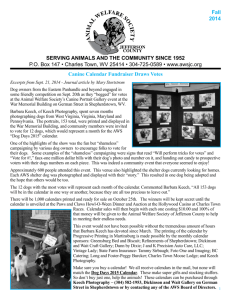 Fall 2014 Newsletter - Animal Welfare Society of Jefferson County, WV