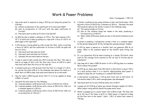 Work & Power Problems