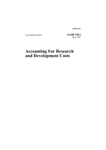 Accounting For Research and Development Costs