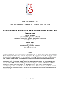 R&D Determinants: Accounting for the Differences between