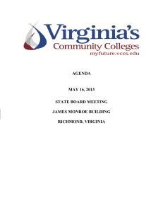 agenda may 16, 2013 state board meeting james monroe building