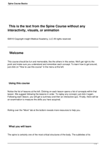 Spine Course Basics