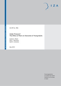 Under Pressure? The Effect of Peers on Outcomes of Young Adults