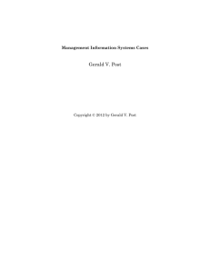 Management Information Systems Cases