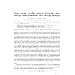 Solar energy in the context of energy - Inference Group