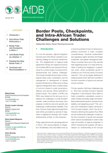 Economic Brief - Border Posts, Checkpoints, and Intra