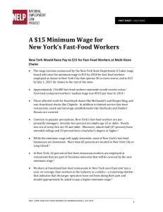 A $15 Minimum Wage for New York's Fast-Food Workers