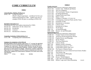 core curriculum - Massachusetts College of Liberal Arts