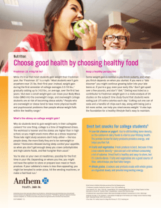 Choose good health by choosing healthy food