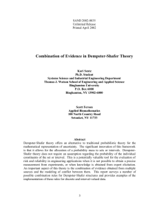 Combination of Evidence in Dempster-Shafer Theory