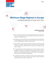 Minimum wage regimes in Europe - Bibliothek der Friedrich