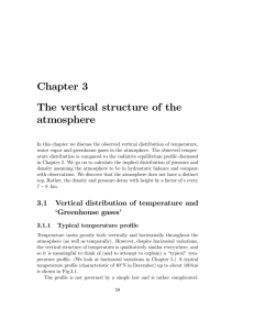 Chapter 3 The vertical structure of the atmosphere