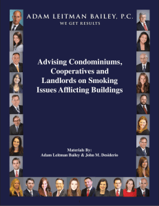 Advising Condominiums, Cooperatives and Landlords on Smoking