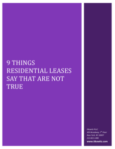 9 things residential leases say that are not true