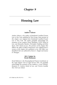 Housing Law - Practising Law Institute
