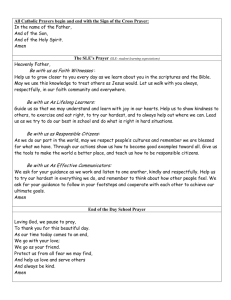 prayer document - Valley Catholic School