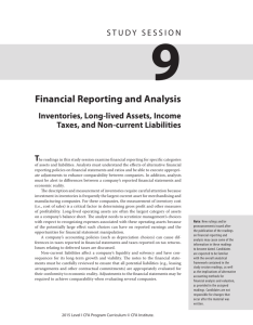 Financial Reporting and Analysis