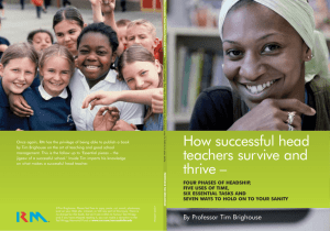 How successful head teachers survive and thrive –