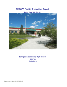 Springbank Community High School - Alberta Ministry of Infrastructure