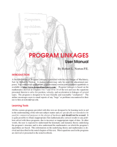 program linkages - Norton Associates Engineering