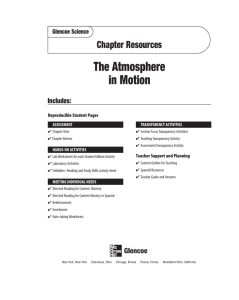 Chapter 12 Resource: The Atmosphere in Motion