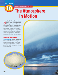 Chapter 10: The Atmosphere in Motion
