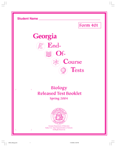 Biology - GADOE Georgia Department of Education
