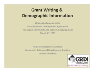 Grant Writing & Demographic Information