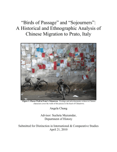 “Birds of Passage” and “Sojourners”: A Historical and Ethnographic