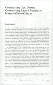 Constructing New Orleans, Constructing Race: A Population History