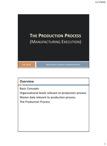 The Production Process - East Tennessee State University