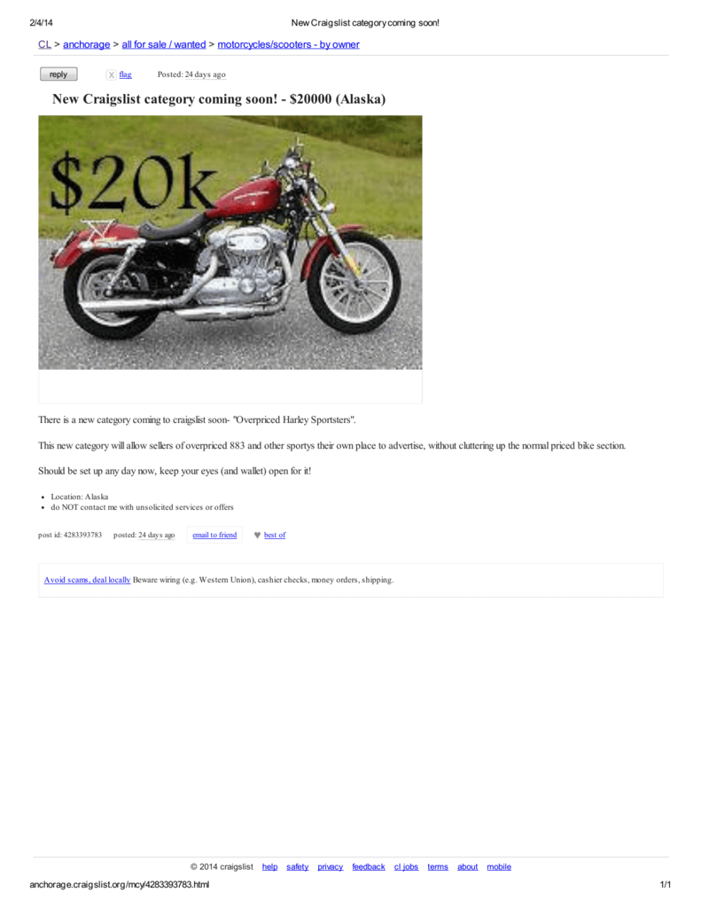 New Craigslist category