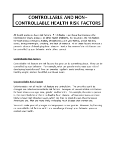 Controllable vs Non-Controllable Risk Factors Notes