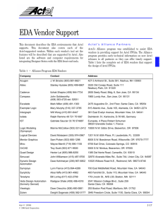 EDA Vendor Support